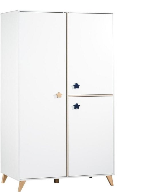Armoire 3 portes bébé boutons étoile - SAUTHON - Kiabi