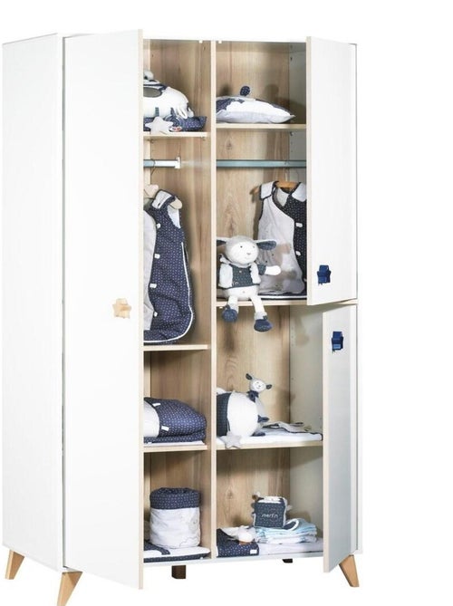 Armoire 3 portes bébé boutons étoile - SAUTHON - Kiabi
