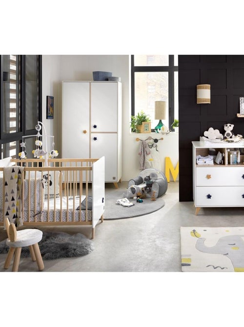 Armoire 3 portes bébé boutons étoile - SAUTHON - Kiabi