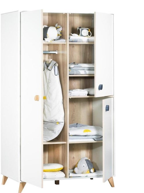 Armoire 3 portes bébé boutons goutte - SAUTHON - Kiabi