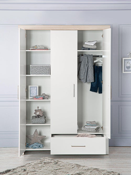 Armoire 3 portes et 1 tiroir - ROBA 'Lucy' - Kiabi Armoire 3 portes et 1 tiroir - ROBA 'Lucy' - Kiabi