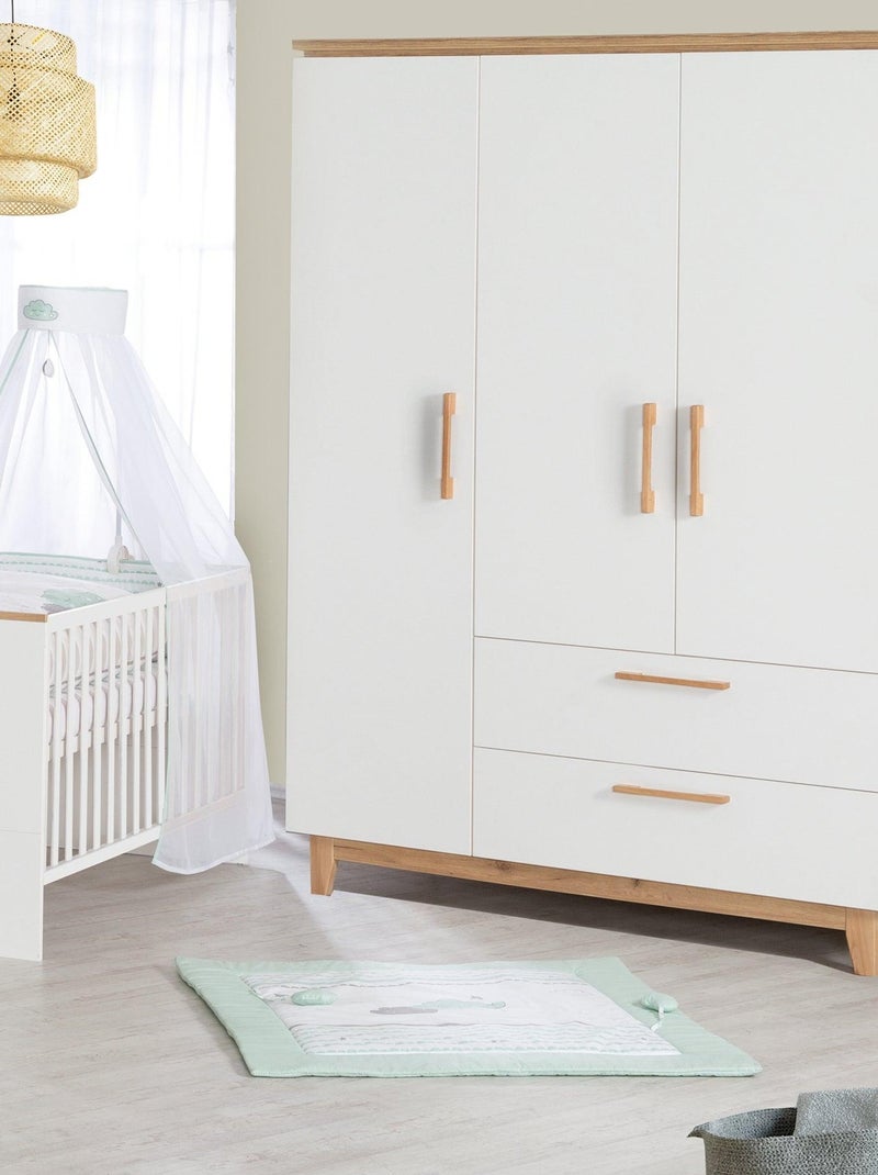 Armoire 3 portes et 2 tiroirs - ROBA 'Finn' Blanc - Kiabi