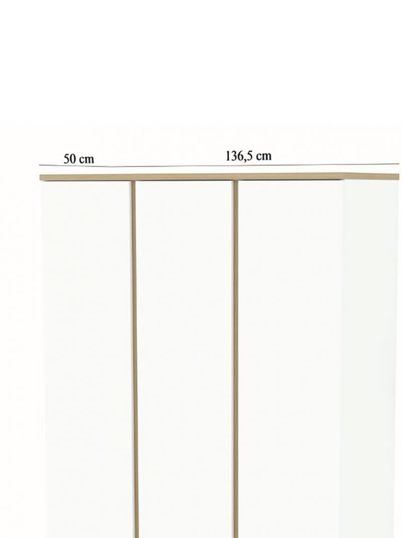 Armoire 3 Portes Extra Large - SIENNA Blanc - Kiabi