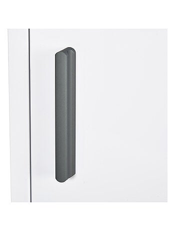 Armoire à pharmacie 2 étagères 3 niv. logo croix acier blanc