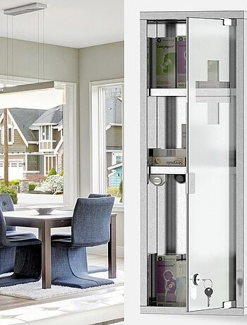 Armoire à pharmacie 2 étagères acier inox.