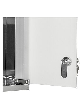 Armoire à pharmacie 2 étagères acier inox.