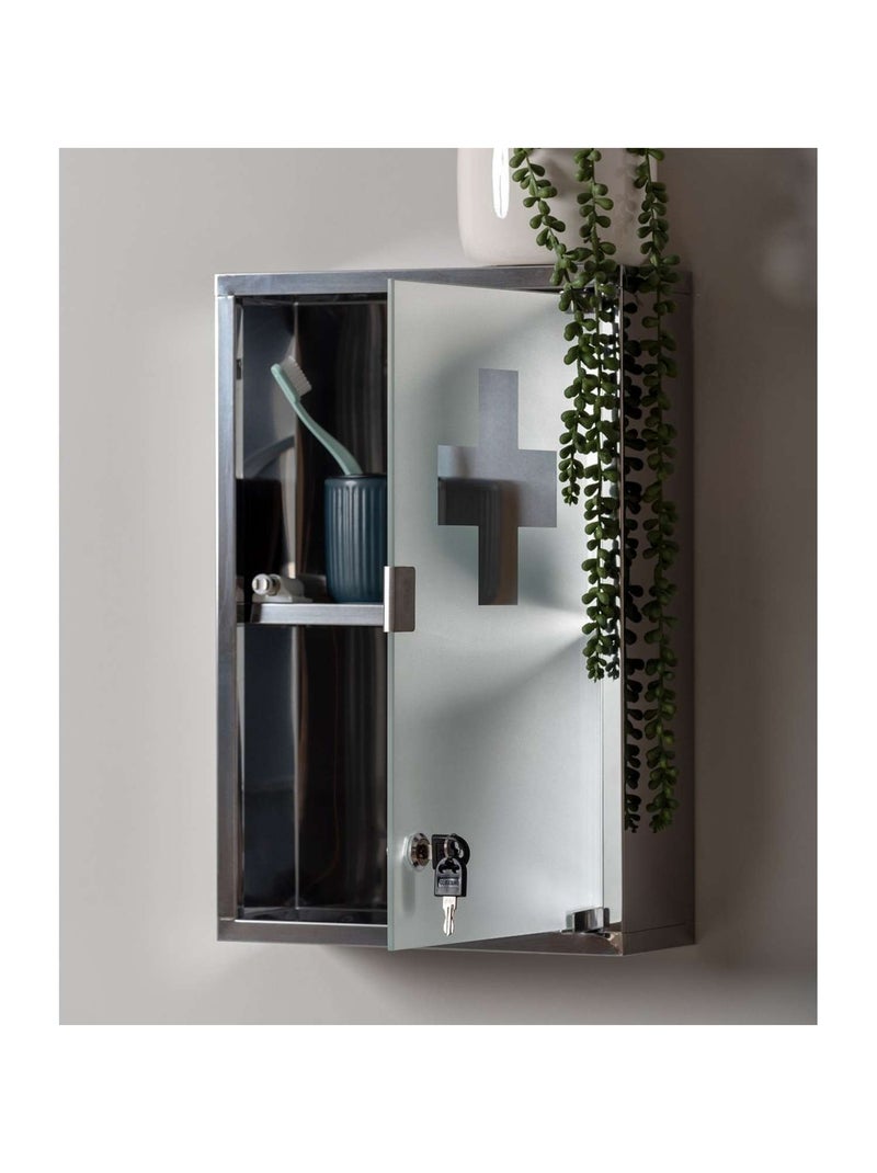 Armoire à pharmacie en acier chromé - Gris Gris - Kiabi