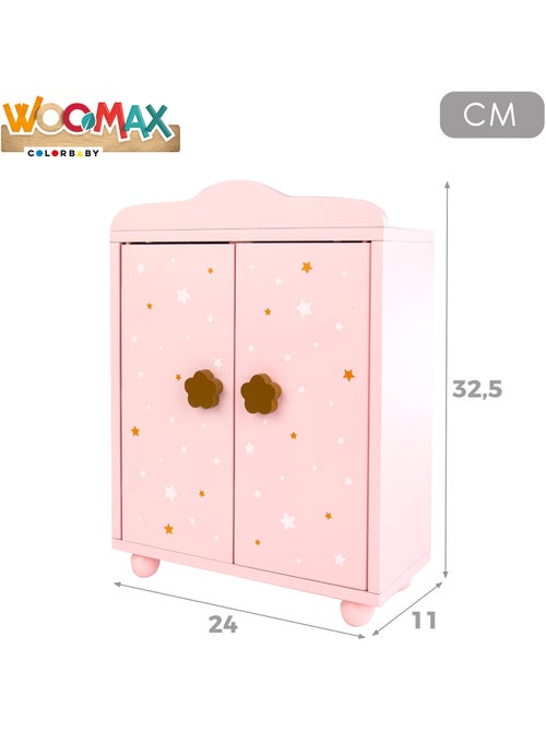 Armoire à poupée en bois WOOMAX - Kiabi Armoire à poupée en bois WOOMAX - Kiabi