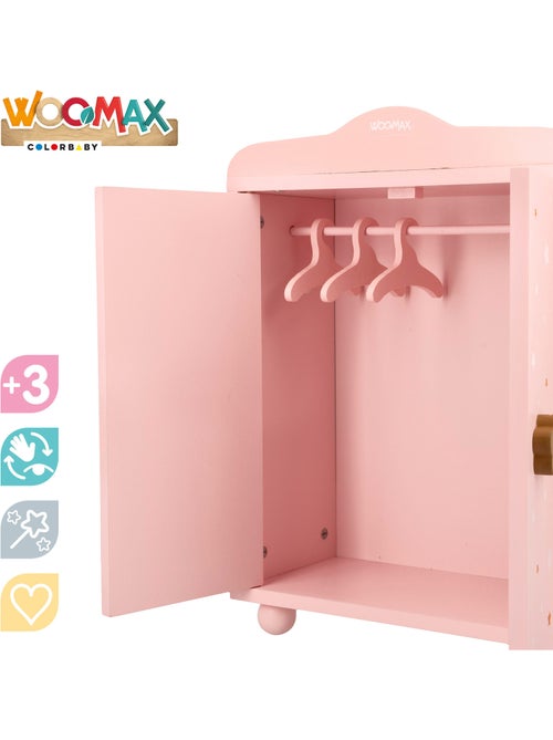 Armoire à poupée en bois WOOMAX - Kiabi Armoire à poupée en bois WOOMAX - Kiabi