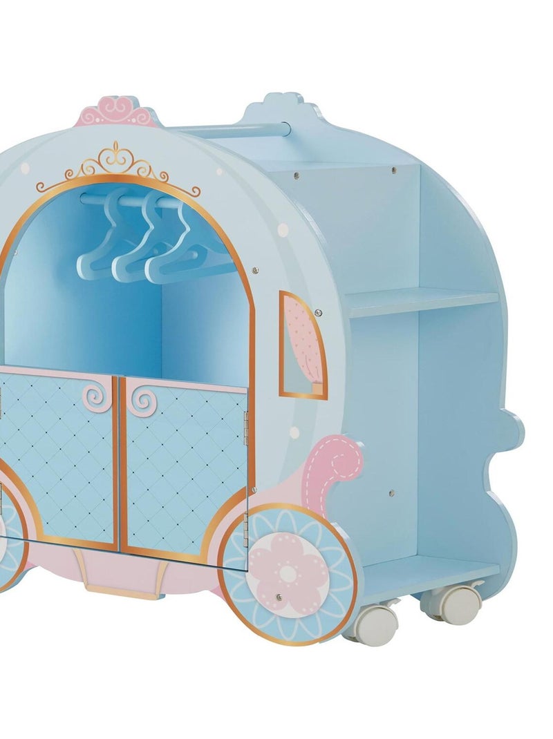 Armoire à poupée princesse pour enfant forme de carrosse citrouille bleu Olivia’s Little World N/A - Kiabi