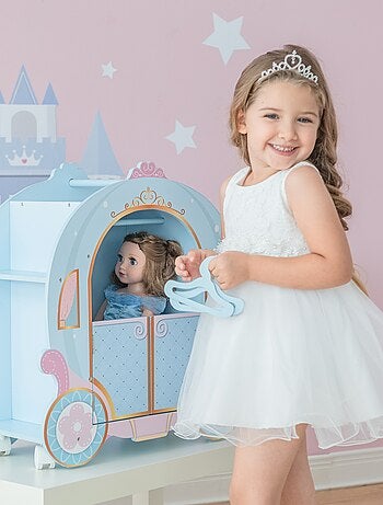 Armoire à poupée princesse pour enfant forme de carrosse citrouille