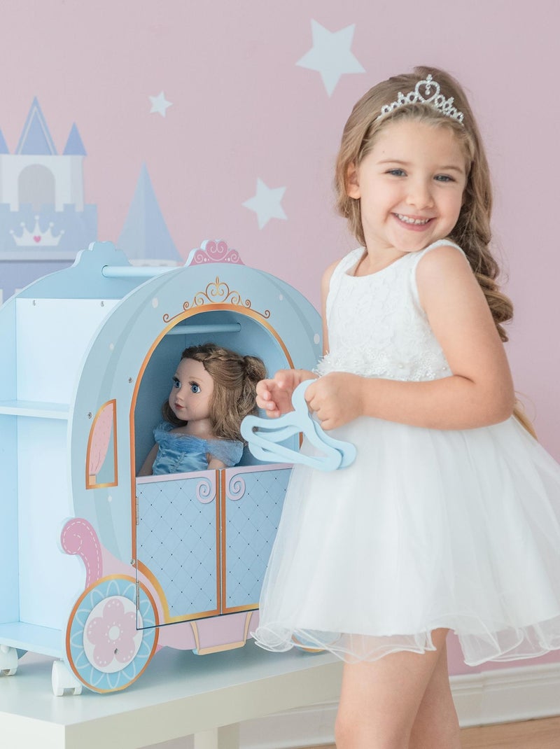 Armoire à poupée princesse pour enfant forme de carrosse citrouille N/A - Kiabi