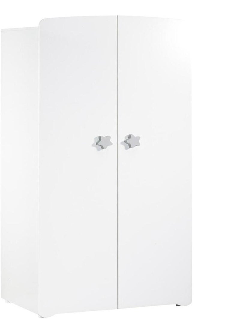 Armoire bébé 2 portes - BABYPRICE Blanc Gris - Kiabi