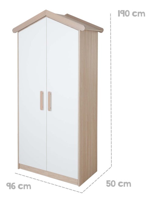 Armoire bébé 2 portes à fermeture douce - ROBA 'Cabane' - Kiabi