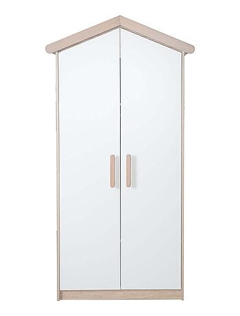 Armoire bébé 2 portes à fermeture douce en bois 'Roba Cabane'