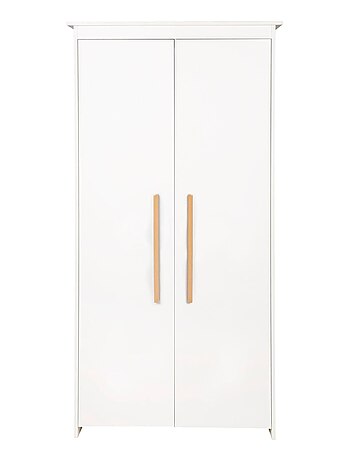Armoire bébé 2 portes avec poignées en bois massif - ROBA 'Lilo'