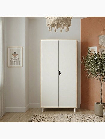 Armoire bébé 2 portes en bois - BABYPRICE