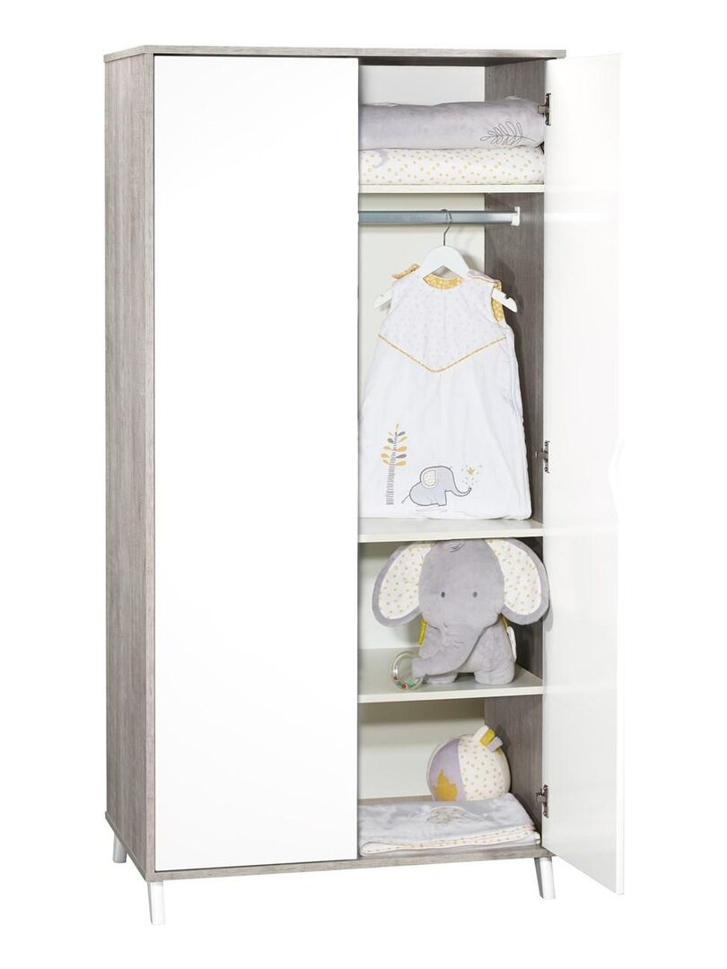 Portique en bois blanc - balançoire bébé Axi - Blanc - Kiabi - 243.14€