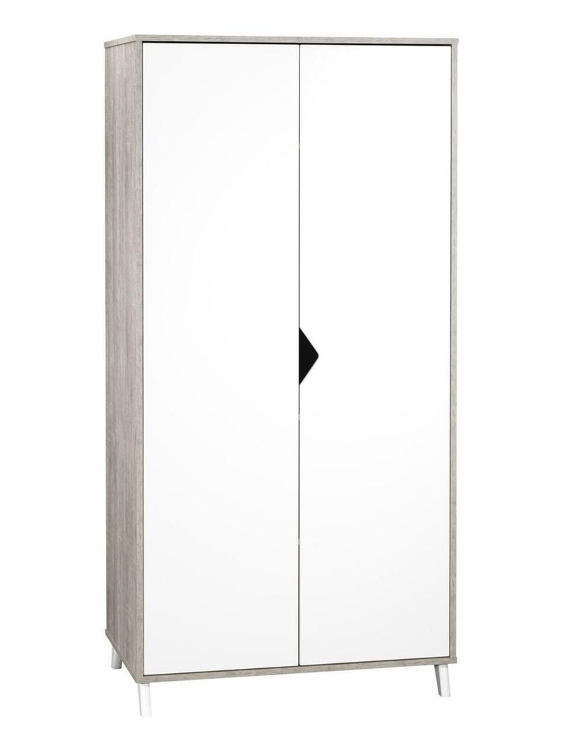 Armoire bébé 2 portes en bois - BABYPRICE Blanc Gris - Kiabi