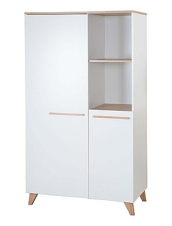 Armoire bébé 2 portes et 2 niches en bois 'Roba Leon'