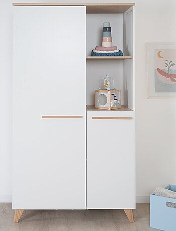 Armoire bébé 2 portes et 2 niches en bois 'Roba Leon'