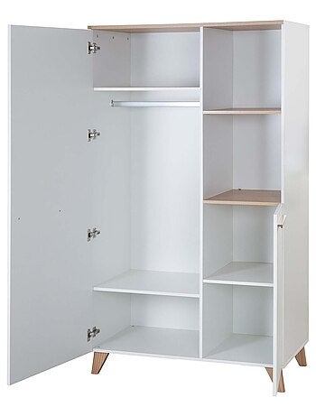 Armoire bébé 2 portes et 2 niches en bois 'Roba Leon'