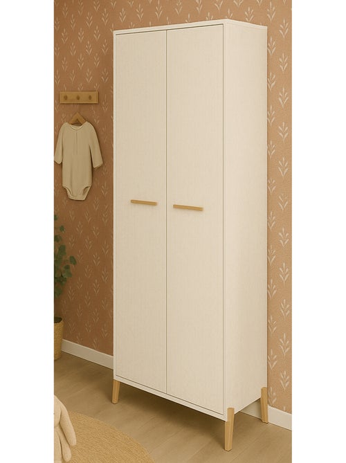 Armoire bébé 2 portes sur pieds en bois - BABYPRICE - Kiabi