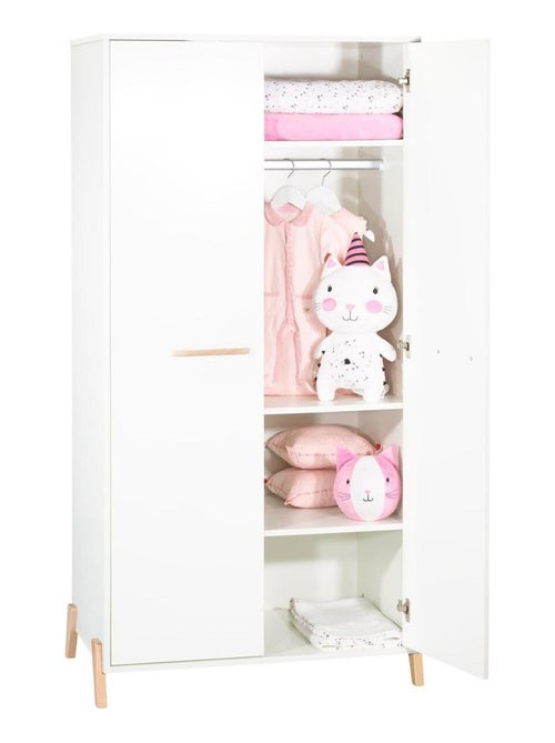 Armoire bébé 2 portes sur pieds en bois - - Kiabi
