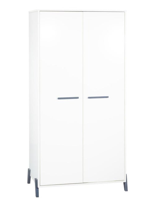 Armoire bébé 2 portes sur pieds en bois blanc - BABYPRICE - Kiabi