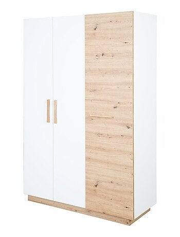 Armoire bébé 3 portes battantes décor chêne 'Roba lion'