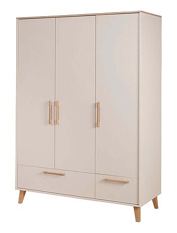 Armoire bébé 3 portes et 2 tiroirs à fermeture douce - ROBA 'Jil'
