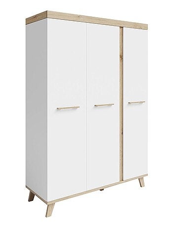 Armoire bébé scandinave 3 portes décor chêne 'Roba Smile'