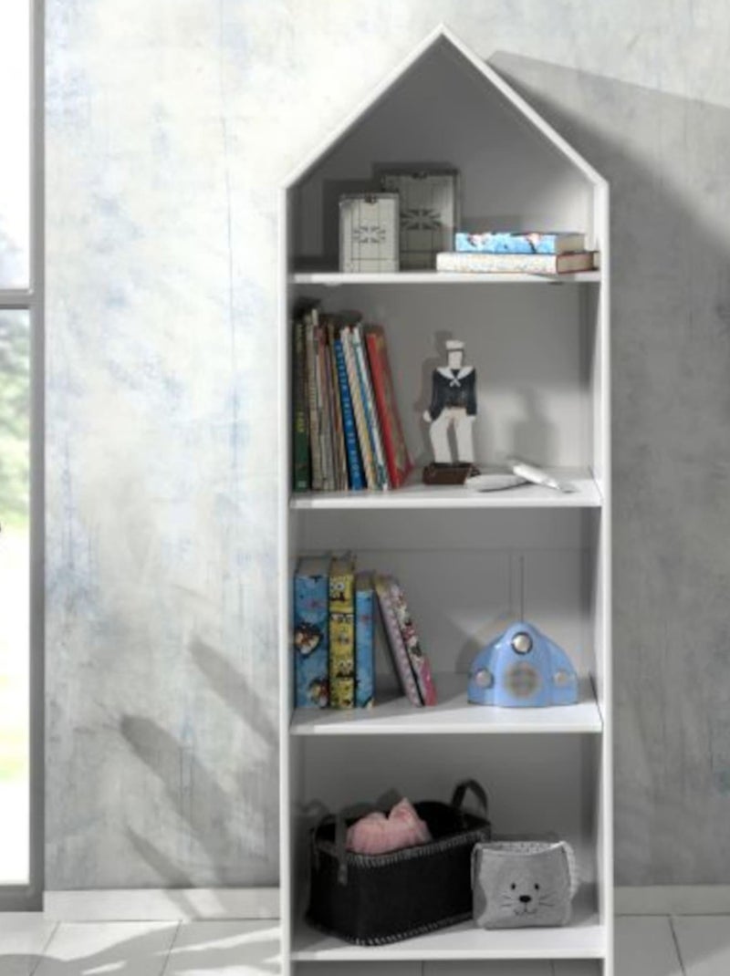 Armoire cabane avec étagères Blanc - Kiabi