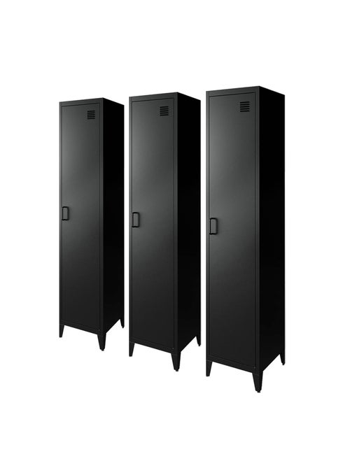 Armoire casier chambre industrielle métal 4 espaces de rangement (lot de 3) Soho - Kiabi