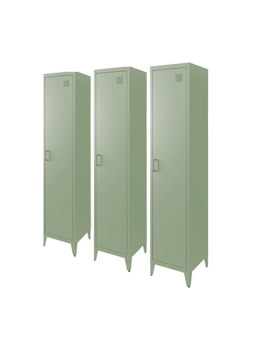 Armoire casier chambre industrielle métal 4 espaces de rangement (lot de 3) Soho - Kiabi