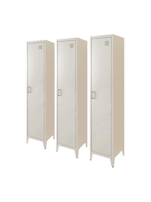 Armoire casier industriel métal 4 espaces de rangement (lot de 3) soho - Kiabi Armoire casier industriel métal 4 espaces de rangement (lot de 3) soho - Kiabi