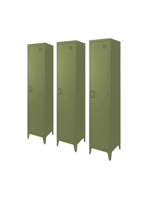 Armoire casier industriel métal 4 espaces de rangement (lot de 3) soho - Kiabi Armoire casier industriel métal 4 espaces de rangement (lot de 3) soho - Kiabi