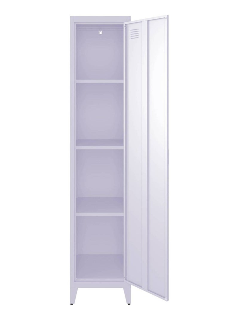 Armoire casier industriel métal 4 espaces de rangement (lot de 3) Soho Mauve lilas - Kiabi