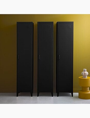 Armoire casier industriel métal 4 espaces de rangement (lot de 3) Soho