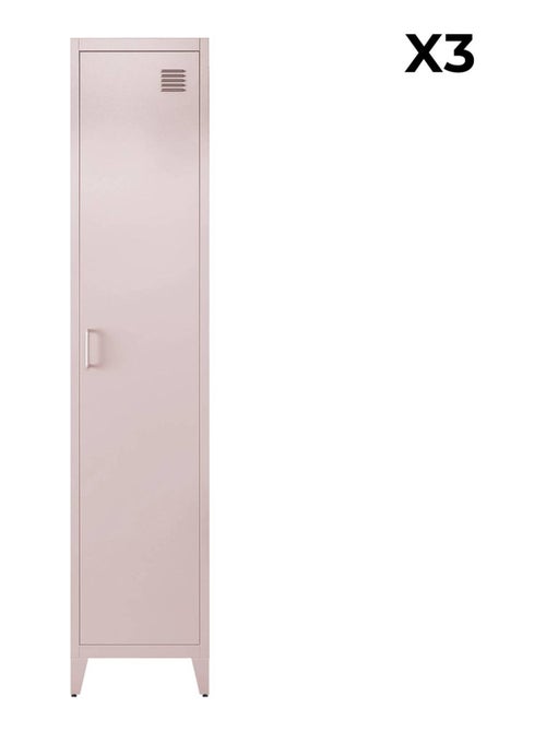 Armoire casier industriel métal 4 espaces de rangement (lot de 3) Soho - Kiabi
