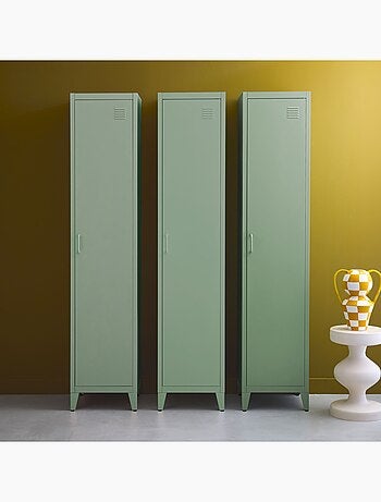 Armoire casier industriel métal 4 espaces de rangement (lot de 3) Soho