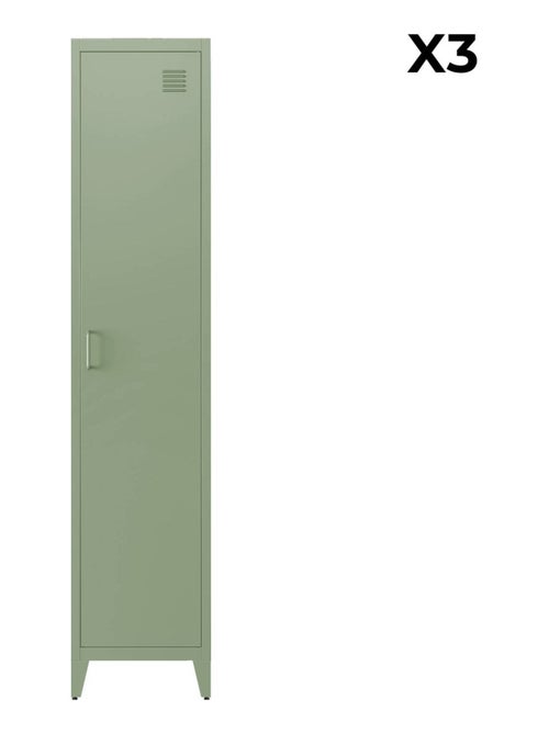 Armoire casier industriel métal 4 espaces de rangement (lot de 3) Soho - Kiabi