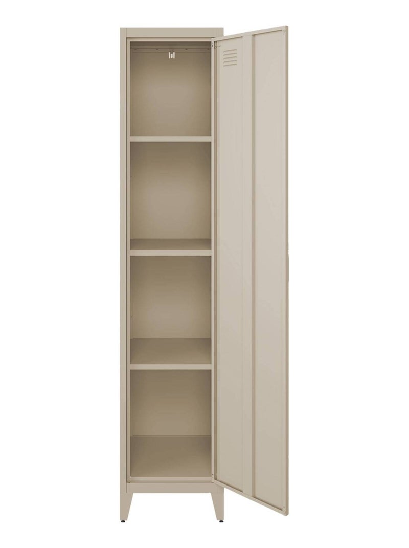 Armoire casier industriel métal 4 espaces de rangement soho Beige - Kiabi