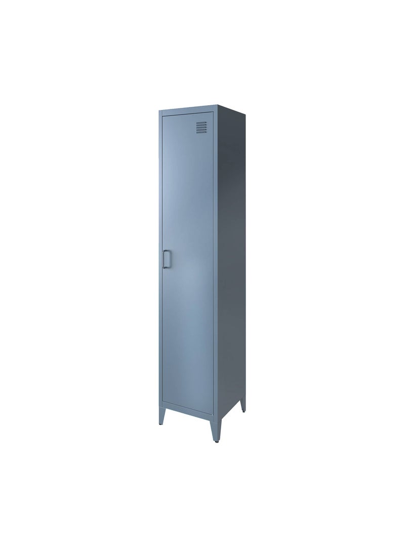 Armoire casier industriel métal 4 espaces de rangement Soho Bleu gris - Kiabi