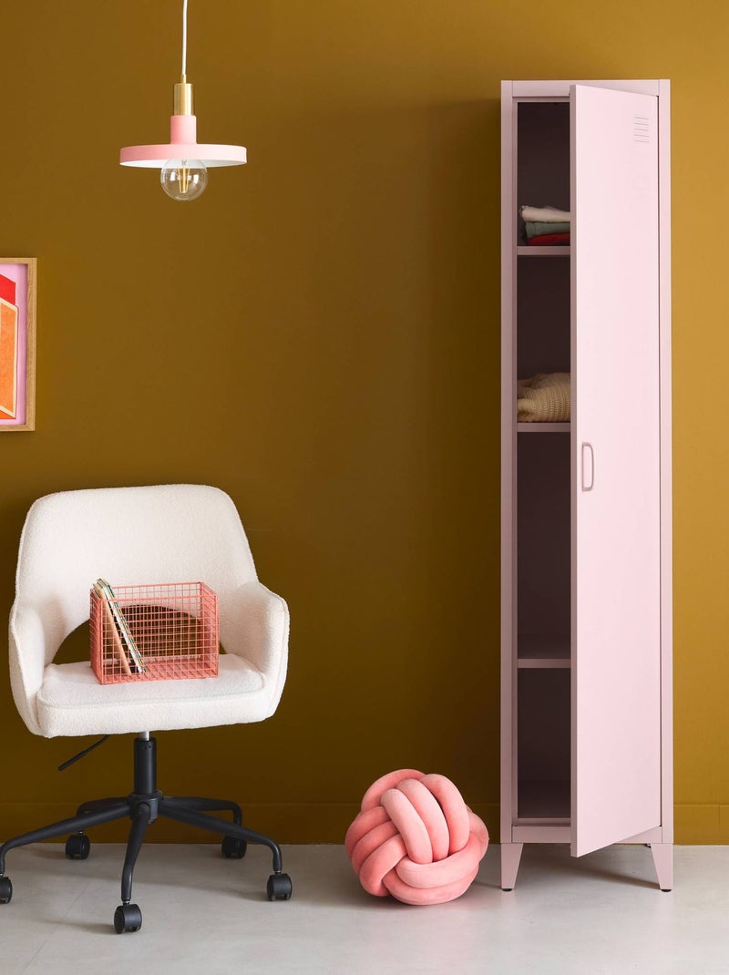 Armoire casier industriel métal 4 espaces de rangement Soho Rose - Kiabi