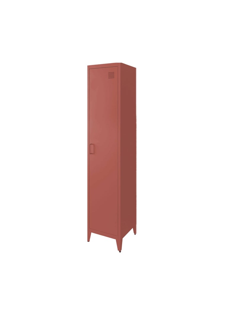 Armoire casier industriel métal 4 espaces de rangement Soho Rouge brique - Kiabi
