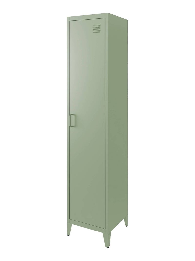 Armoire chambre industrielle 4 espaces de rangement Soho Vert clair - Kiabi