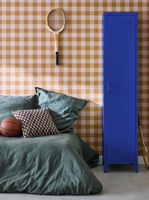 Armoire chambre industrielle métal 4 espaces de rangement Soho - Kiabi