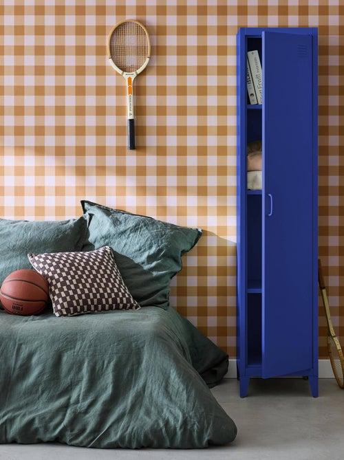 Armoire chambre industrielle métal 4 espaces de rangement Soho - Kiabi