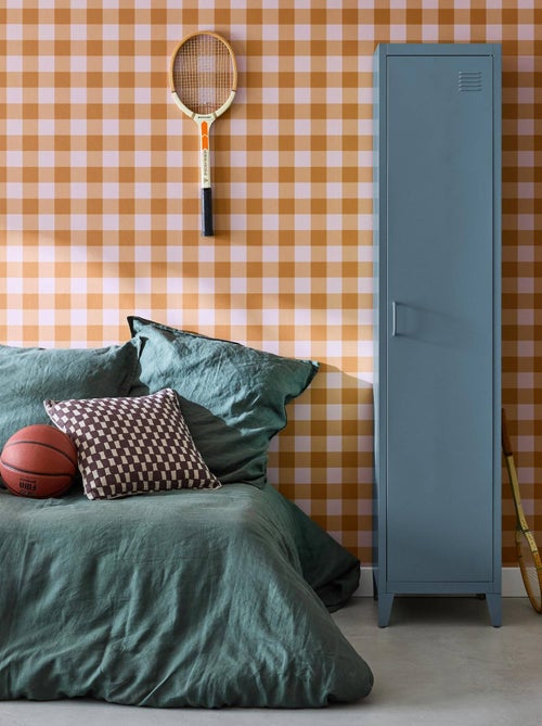 Armoire chambre industrielle métal 4 espaces de rangement Soho - Kiabi